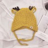 Winter hat with small reindeers horns & ears - knitted hat for kidsHats & caps