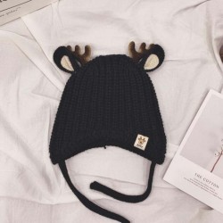 Winter hat with small reindeers horns & ears - knitted hat for kidsHats & caps