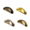 Shell shaped furniture handles with screws - 8 piecesFurniture