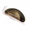 Shell shaped furniture handles with screws - 8 piecesFurniture