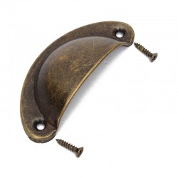 Shell shaped furniture handles with screws - 8 piecesFurniture
