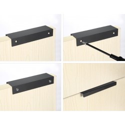 Gold - silver - black - hidden furniture door handles - zinc alloyFurniture